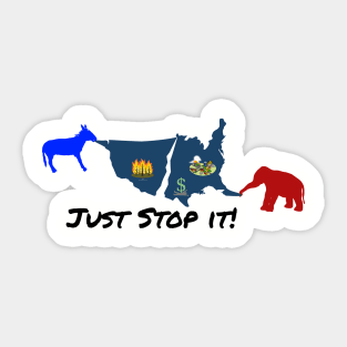 Just Stop It! With icons Sticker